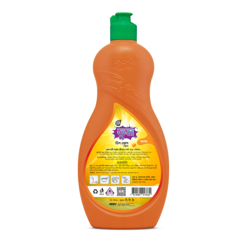 RAY-DOOM-Dish-wash-Liquid-Orange-600-ml-back